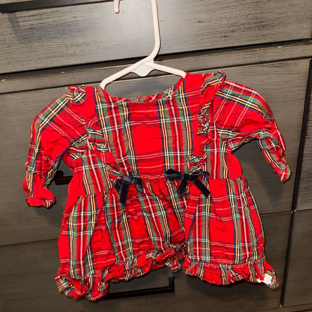 Ruffle Butts Red and Green Plaid Dress
